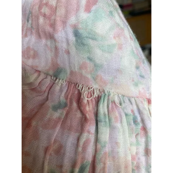 Pastel Floral Cottagecore Maxi Dress Romantic Garden Soft Girl L Quiet Luxury - Picture 6 of 11